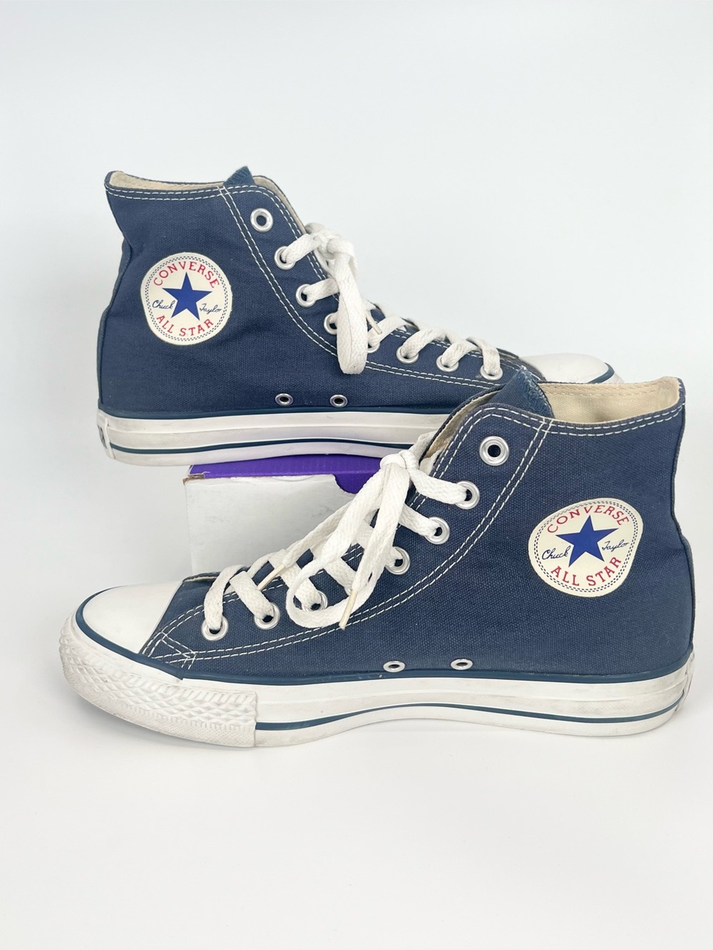 Converse Chuck Taylor All Star High Top Sneakers Shoes Navy Blue - WOMENS 9
